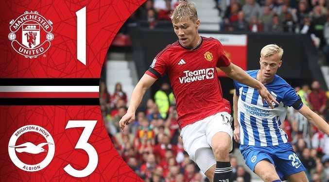 Man United fell to Brighton by a score of 1-3, bringing an end to the hosts’ unbeaten run at home in the Premier League