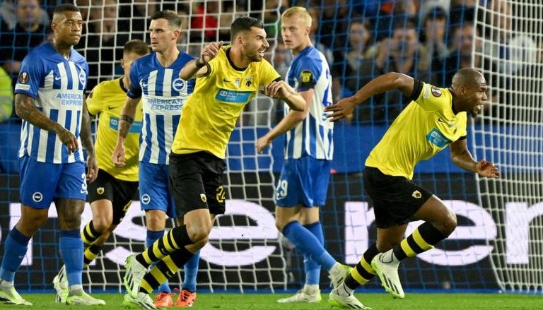 3 goals for AEK Athens, 2 for Brighton & Hove Albion. The Seagulls’ performance in their first Europa League game was shocking