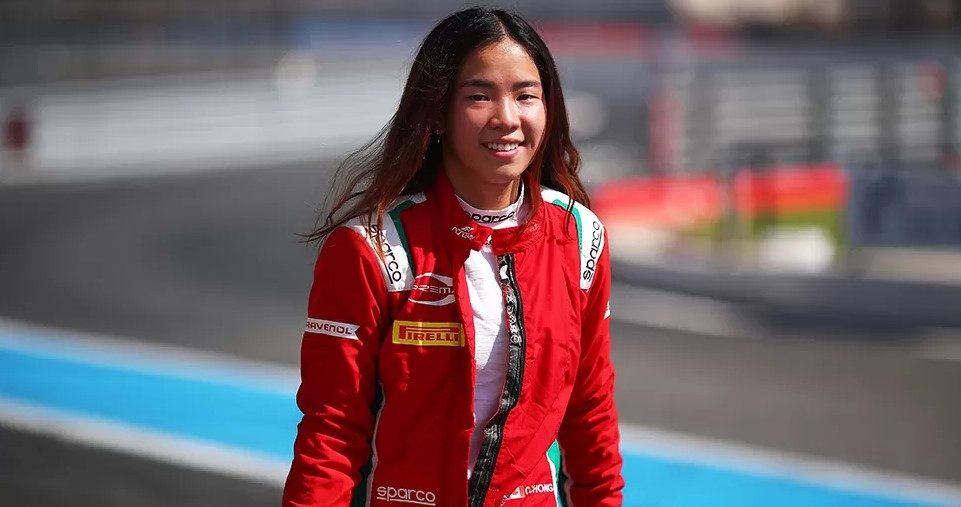 The 16 year old realizing her goal of competing in the Formula One United States Grand Prix