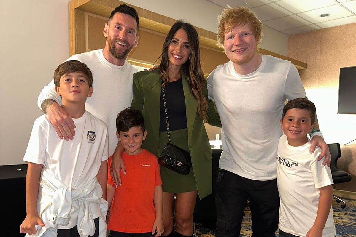 The Messi household shares the afternoon with Ed Sheeran after saying goodbye to the MLS Playoffs