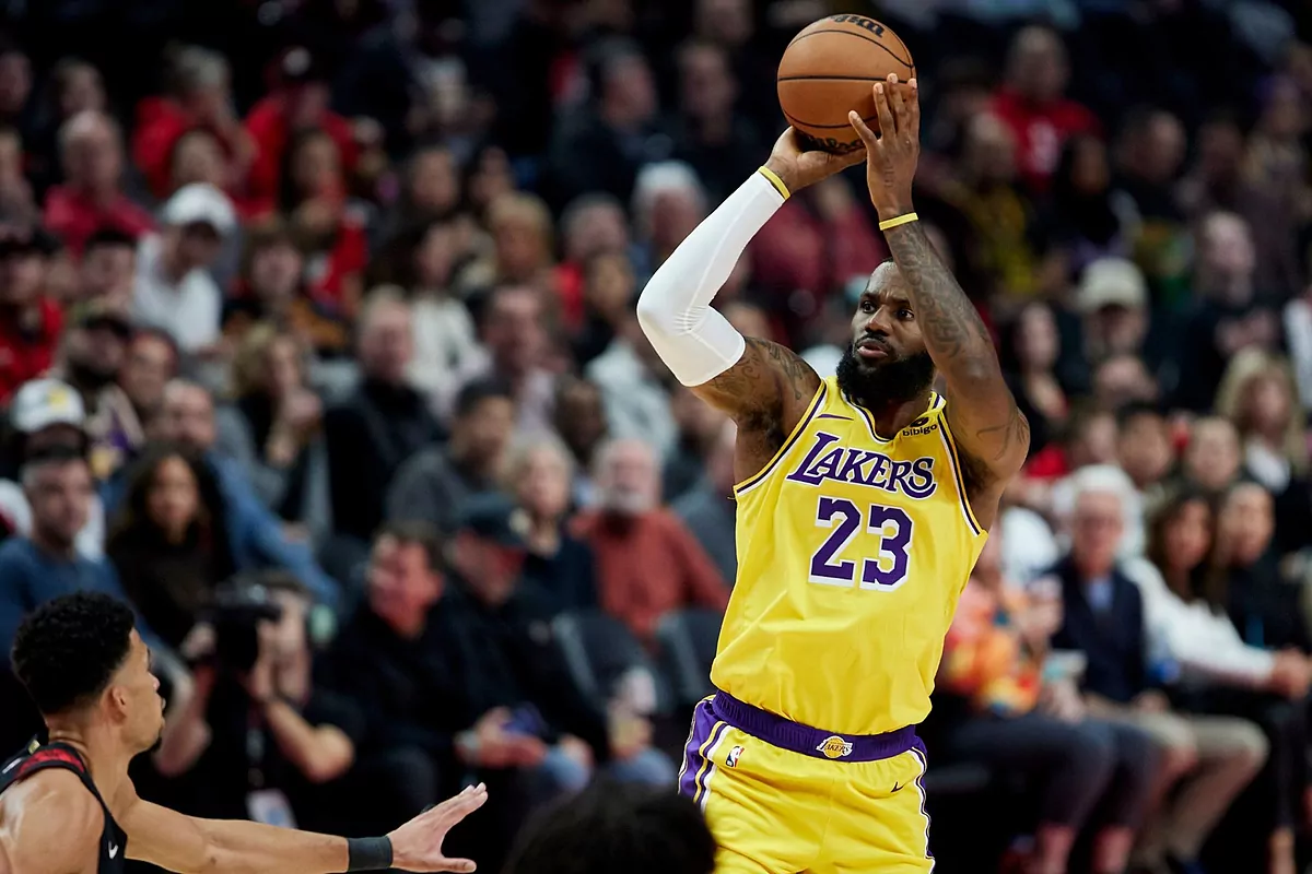 LeBron James heats up from deep to hold Lakers previous Path Blazers in NBA Cup
