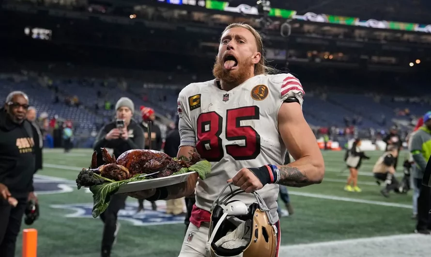 George Kittle steals complete turkey after beating Seahawks on Thanksgiving, feeds followers
