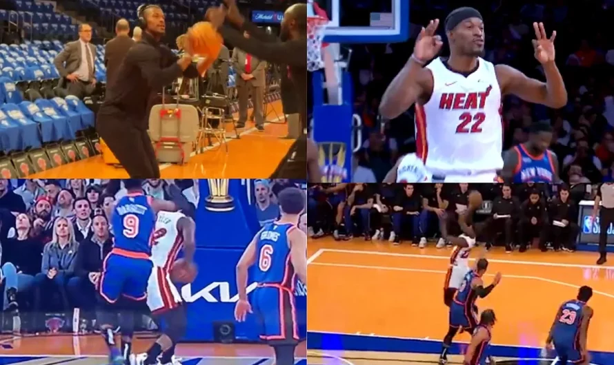 Jimmy Butler calls himself a “bucket”, trash-talks Knicks, tweaks ankle and makes wild shot in loss