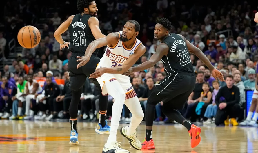 Balanced Nets beat Suns 116-112, spoiling debut of Phoenix’s All-Star trio