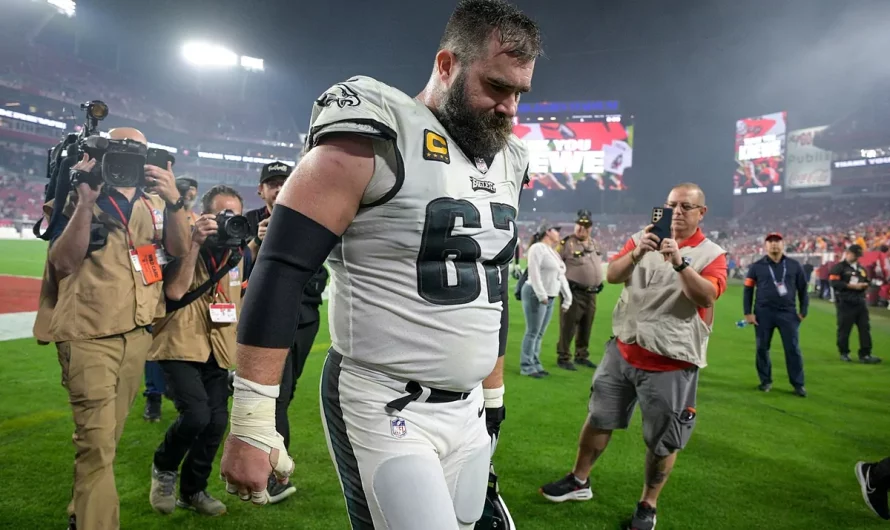 Kylie Kelce cries with Jason after Eagles lose: will he be part of Travis on the Chiefs?