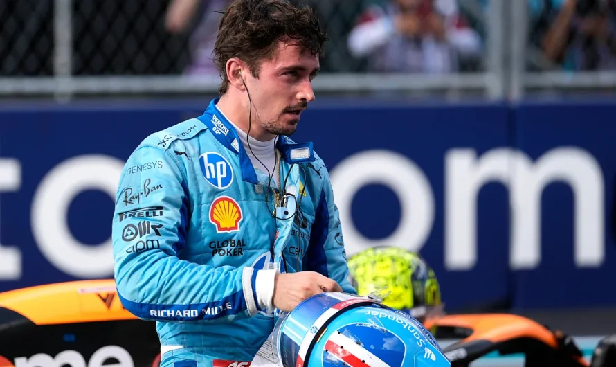 Charles Leclerc introduced a father and his son collectively on the Miami Grand Prix